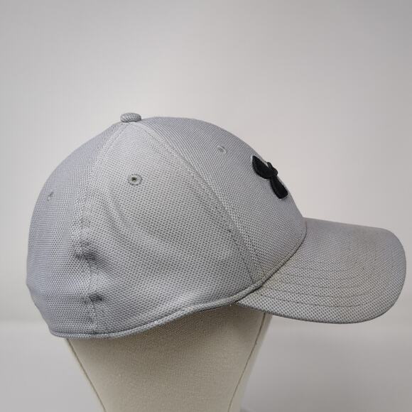Under Armour Fitted Hat Gray XL Embroidered UA Classic Fit Vent Holes - Picture 4 of 8